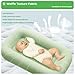 azopesy Baby Lounger for Newborn - Infant Lounger 0-24 Months with Lounger Cover, Cooling Baby Nest Lounger, Breathable Waffle Fabric & 3D Support, Portable Newborn Essentials, Green
