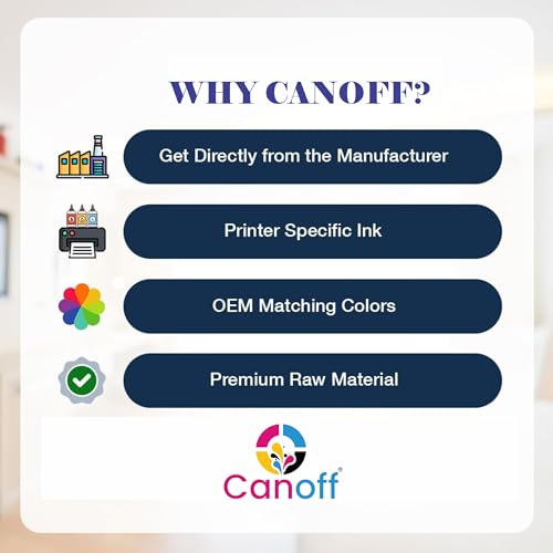 Image of CANOFF 127ml Black Refill Ink Bottle Compatible with 005 /008 Ink Tank M1100, M1120, M1140, M1170 L6460 /L6490 /L6550 /L6570 Printers | High Yield, Smudge-Free Printing (005 /008 Ink Black 4pc. x 127ml)