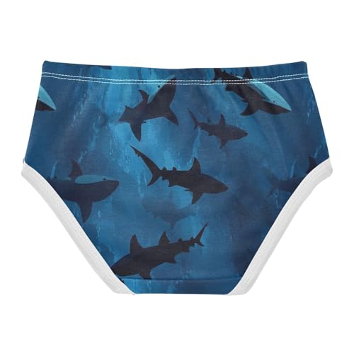 Wusikd Deep Sea Sharks Girls' Underwear Cotton Girls Briefs Soft Toddler Underwear 2T2