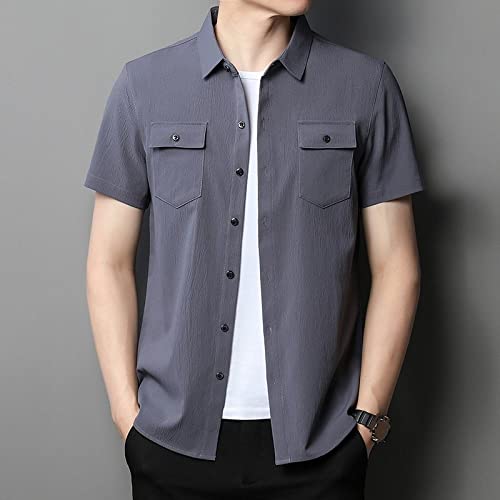Chemise de plage homme grise légère pour vos vacances d'été