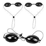 Wlleoaa 3 occhiali abbronzanti per luce UV e LED, occhiali per lettino, protezione per gli occhi del lettino solare, cinturino regolabile per prendere il sole, terapia della luce LED, cliniche di
