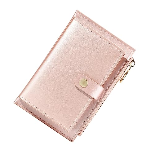 Homoyoyo 1pc Pu Leather Zipper Purse Card Slots Lightweight Creative Money Wallet for Women Pearlized Finish for Organizing and Cards