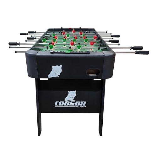 Cougar Around The World Tischkicker in Schwarz | Kickertisch/Fußballtisch klappbar | Spieltisch Inkl. 2 Bälle & Punktezähler | Indoor Tischfußball für Kinder & Erwachsene – Bild 5