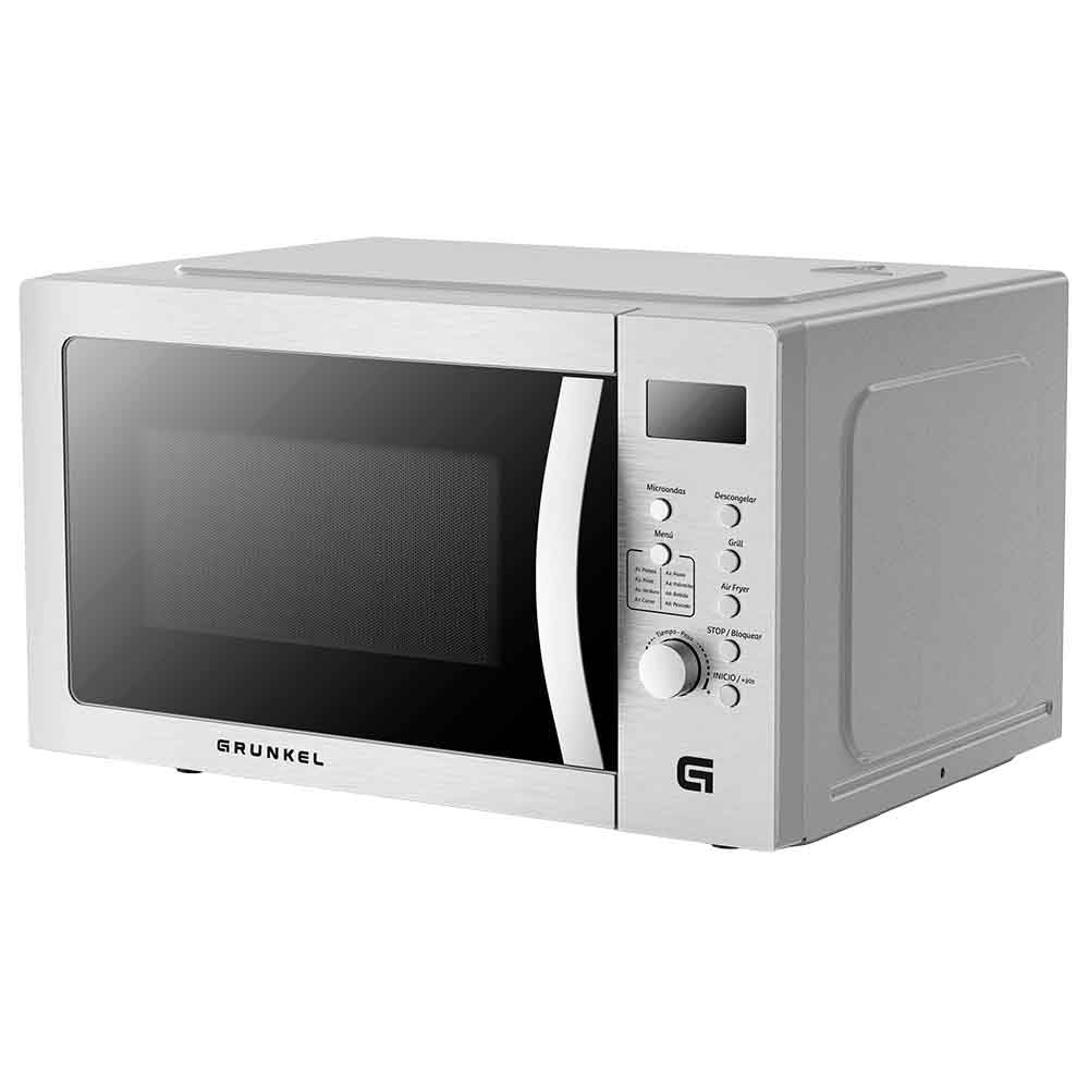 Microondas con grill y airfryer Grunkel MW-28AIRFRYER de 28 litros y 3 funciones, microondas 900W, grill 1200W, airfryer y horno 2200W con 5 niveles de potencia 8 programas y descongelado.