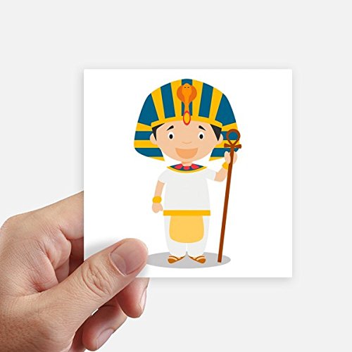 Autocollant carré Égypte jaune 10CM sticker étanche multicolore DIYthinker déco mur portable moto