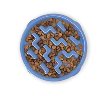 Outward Hound: - Fun Feeder Slow-Bowl Mini Slow Feeder, Dog Bowl |Slow Feeder for Dogs | Made with Non-Slip Base and Food Safe Materials, Helps Reduce Overeating Behaviour - (25cm)