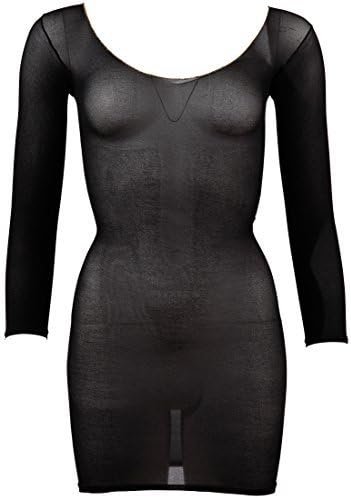 Sheer Nylon Mini Dress S-L BLK by Mandy Mystery