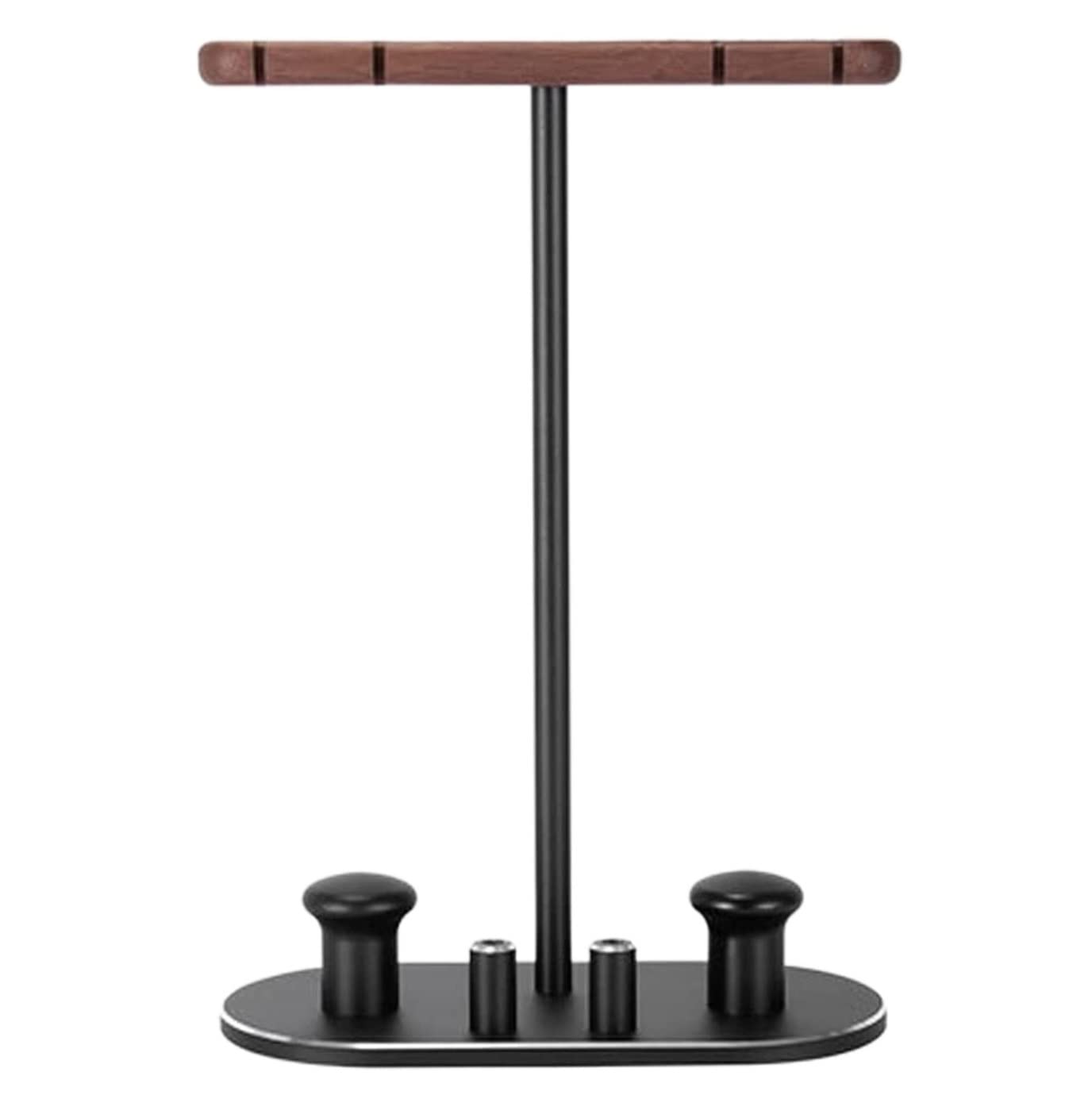 Supporto Cuffie Stand Cuffie Supporto Per Doppio Auricolare In Legno Massello Con Supporto Per Colonna Di Avvolgimento Adatto Per Auricolari Supporto per Cuffie ( Blue : Bronze , Size : As shown )