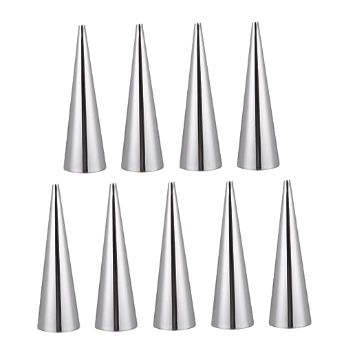 CIYODO Conical Shaped Croissant Moulds 9pcs Stainless Steel Bread Baking Molds Bread Making Supplies