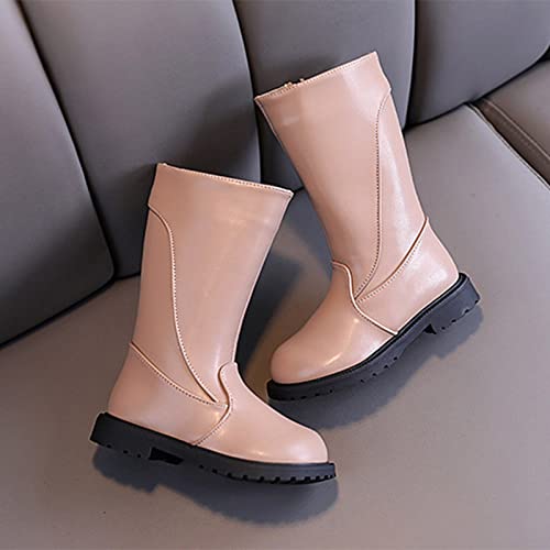 sfdgfhyf Toddler Cartoon Boots Fashion Autumn Winter Girls Mid Calf Boots Flat Bottom Thick Soles Non Slip Warm Solid4