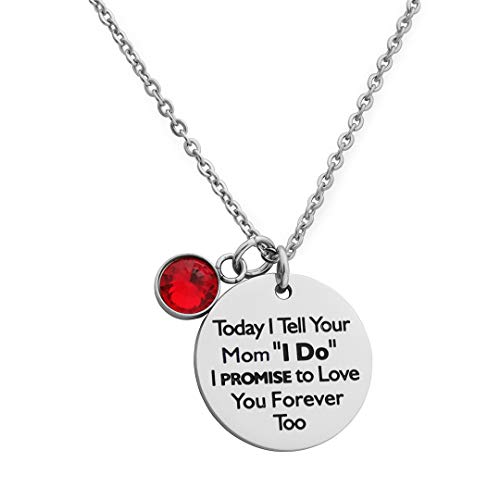 Ankiyabe Stepdaughter Necklace Today I Tell Your Mom/Dad I Do Wedding Day Gift for Future Stepdaughter from Stepdad Stepmom (Today I Tell Your Mom I DO-from Stepdad)