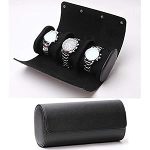 Watch Roll, Watch Roll Travel Case-Handmade Leather Watch Rolls Box For Man-Travel Watch Roll With Velvet To Protection…