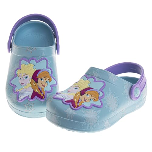 Disney Characters Clog Sandal Waterproof Slip-On Slides for Girls Stitch Frozen Minnie Mouse Closed Toe Clogs (Sizes: 5-10 Toddlers / 11-12 Little Kids)