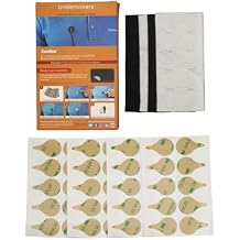 Sticky Circles, No-Residue Mini Windshield Undercovers for Hiding Lavalier Lapel Microphones On Clothes to Reduce Wind Noise, Pack of 40 Sticker, 20 Fabric Circle of Each Black and White