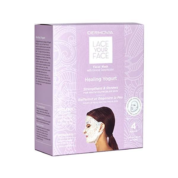 LACE-YOUR-FACE-Patented-Compression-Facial-Mask-AS-SEEN-ON-SHARK-TANK-Reusable-Biodegradable-Cotton-Anti-Aging-Skin-Care-Healing-Yogurt-Milk-4-pack DERMOVIA LACE YOUR FACE Patented Compression Facial Mask, AS SEEN ON SHARK TANK, Reusable Biodegradable Cotton Anti Aging Skin Care, Healing Yogurt Milk, 4 pack