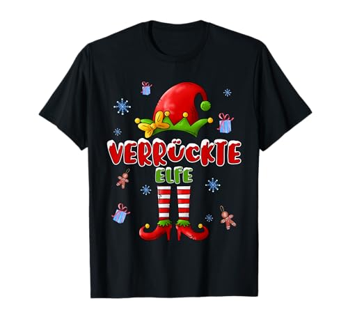 Weihnachtsoutfit Verrückte Elfe Weihnachten T-Shirt