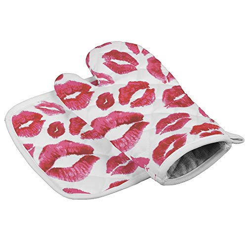 NiYoung Heat Resistant BBQ Gloves, Women Men Teens Boys Girls Non-Slip Oven Mitts