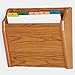 Wooden Mallet Tapered Bottom Letter Size File Holder, Black/Medium Oak
