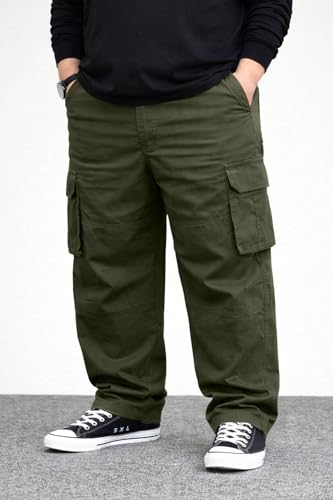Image of INKKR Men Plus Size Cargo Pants || Plus Cargo Pants Cotton || 2XL-6XL