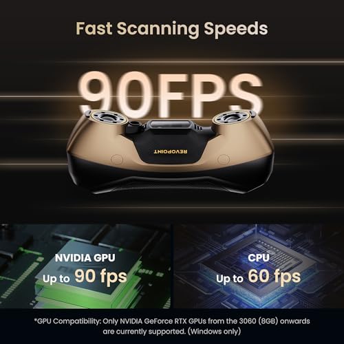 Image of Revopoint MetroY Ultra Laser 3D Scanner for 3D Printing Handheld, 0.01mm Precision, 34+15+1 Blue Laser, Up to 90 FPS Speed, Anti-Shaking, Wireless Outdoor Scanning, Standard Edition
