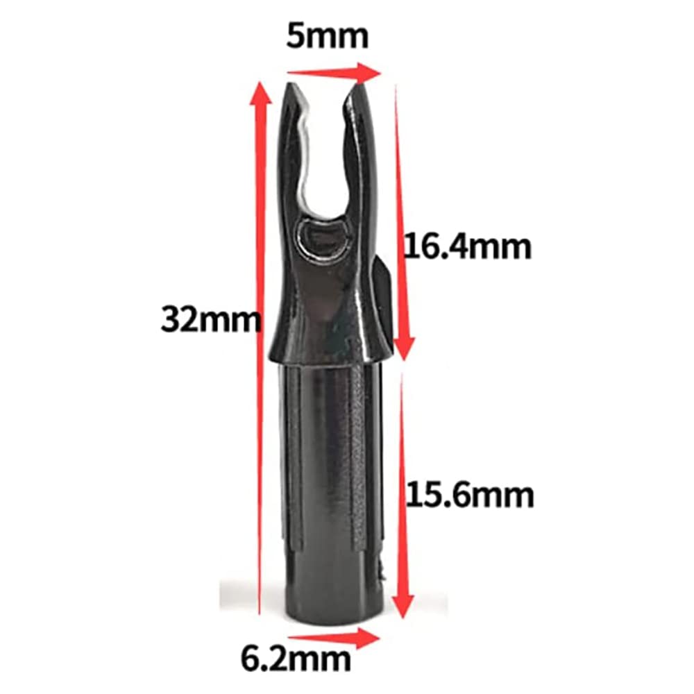 60 Pack BogenschießEn Pfeile Nock ID 6,2 Mm Pfeile Nocken Insert Tagel für DIY JagdschießEn Pfeile Verbindung Recurve Bogen