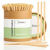 Wooden Coffee Beverage Stirrers, Square Coffee Stir Sticks 7”(1000pc) Eco-Friendly Completely Biodegradable, Coffee Stirrers For Hot & Cold Beverages as Coffee & Tea, Alternative to Plastic Stirrers
