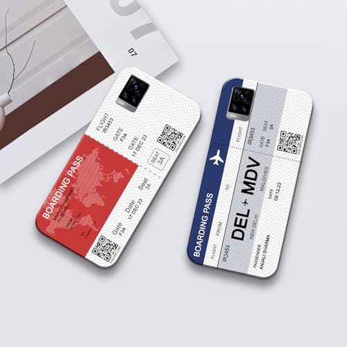 Image of COLORflow Back Cover Compatible with Vivo V20 | Boarding Pass Colors Customized Back Cover Compatible with Vivo V20