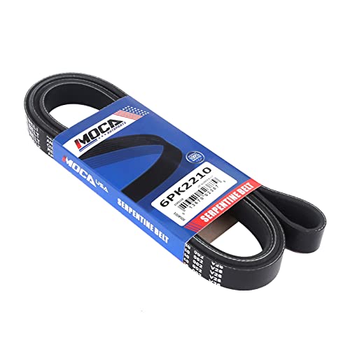 Image of MOCA 6PK2210 EPDM Serpentine Belt - Compatible with 13-15 Mercedes-Benz C350 & 12-16 Mercedes-Benz E350 & SLK350 & 03-05 Pontiac Grand Am