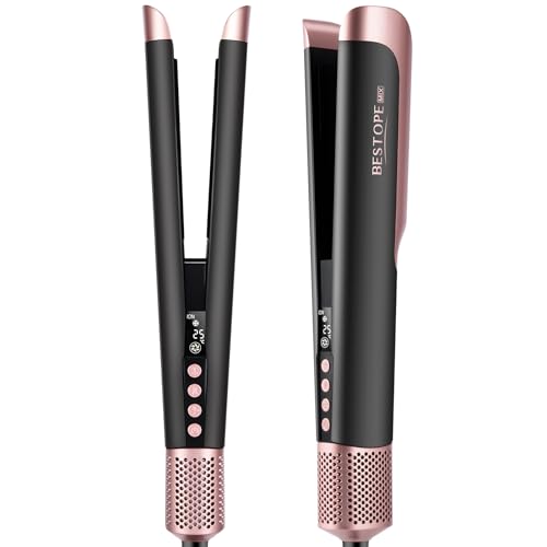 Air Raddrizzatore per capelli 2 in 1 – Piastra per capelli bagnata a secco, senza danni al calore, senza piastre calde, 110.000 giri/min Air Straight Hair Raddrizzatore, asciugatura rapida e