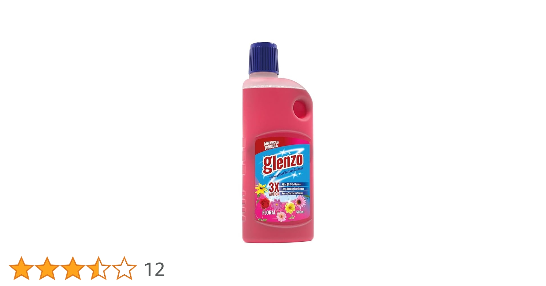 Glenzo Floral Scent Floor Cleaner - 500 ml | Multi-Surface Stain Glenzo Floral Scent Floor Cleaner - 500 ml | Multi-Surface Stain