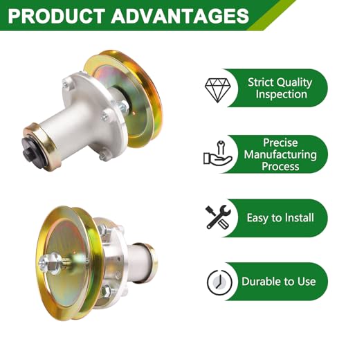 JSXDNWYJ 539112170 Spindle Assembly with 539113300 Pulley - Fits 61 Inch Mower Decks Husqvarna MZ61 MZ6125 MZD61 EZ6124 FD61M MZ 28 ZT BF MZ6125C MZ6128BF MZ61 EZ5224 Zero Turn Mowers (1-Pack) by JSXDNWYJ - Used condition - Image 8