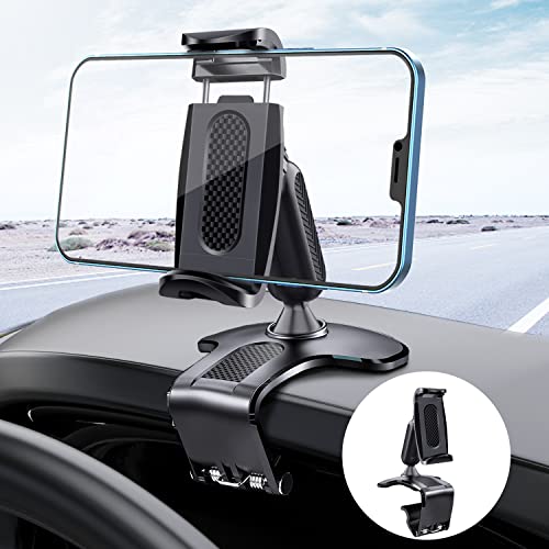 Giantdeer Soporte para Teléfono de Coche para Salpicadero,Soporte de Teléfono Giratorio de 360 Grados, Apto para Smartphones de 4 a 7,2 Pulgadas Cover
