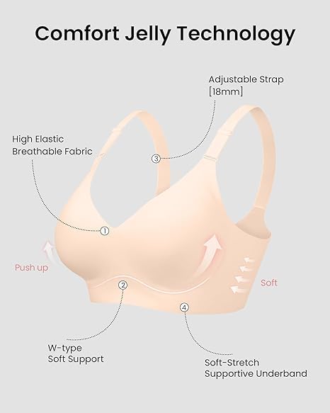 Image of HORISUN Comfortable Seamless Full Coverage Bra for Women Wireless Bras with Soft Support Regular and Plus Size