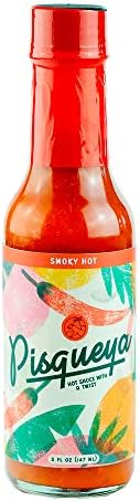 PISQUEYA Hot Sauce - Gourmet Hot Sauce with Caribbean Scotch Bonnet Peppers - Plant Based, No Sugar, Low Sodium, Gluten Free - You Can Really Taste the Peppers - 5 oz.