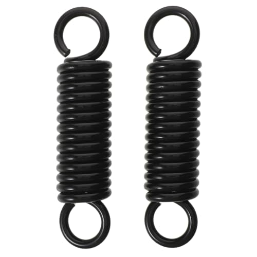 AKOOSY 2 Pièces Ressorts de Suspension pour Chaise Suspendue Ressorts de Traction Acier Noir pour Balancelle Hamac et Banc de Véranda Absorption de Chocs et Facile