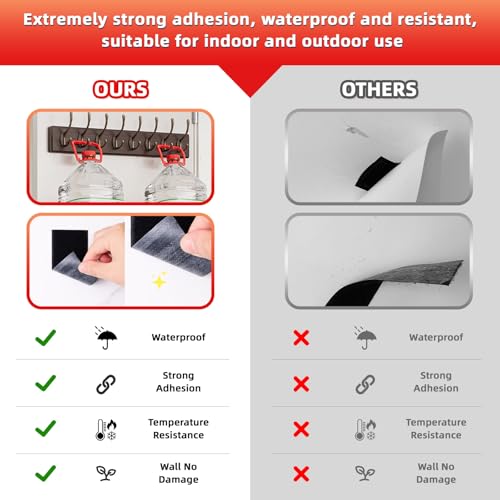 Image of Hook and Loop Tape (1inx4in), Heavy Duty Adhesion Strip, Slef Adhesive Interlocking Tape, Back Adhesive Mounting Strips, Reclosable Sticky Back Interlocking Nylon Picture Hanging Strips