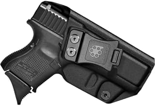 Amberide IWB KYDEX Holster Fit: Glock 26 Gen3-5 & Glock 27/33 Gen3-4 Pistol | Inside Waistband | Adjustable Cant | US KYDEX Made (Black, Right Hand Draw (IWB))