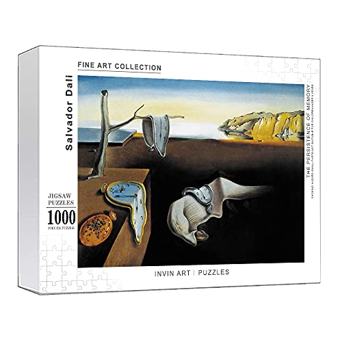 INVIN ART 1000-Piece Puzzle,The Persistence of Memory, 1931 by Salvador Dali Artwork Jigsaw Puzzle Family Game Puzzle for Adults
