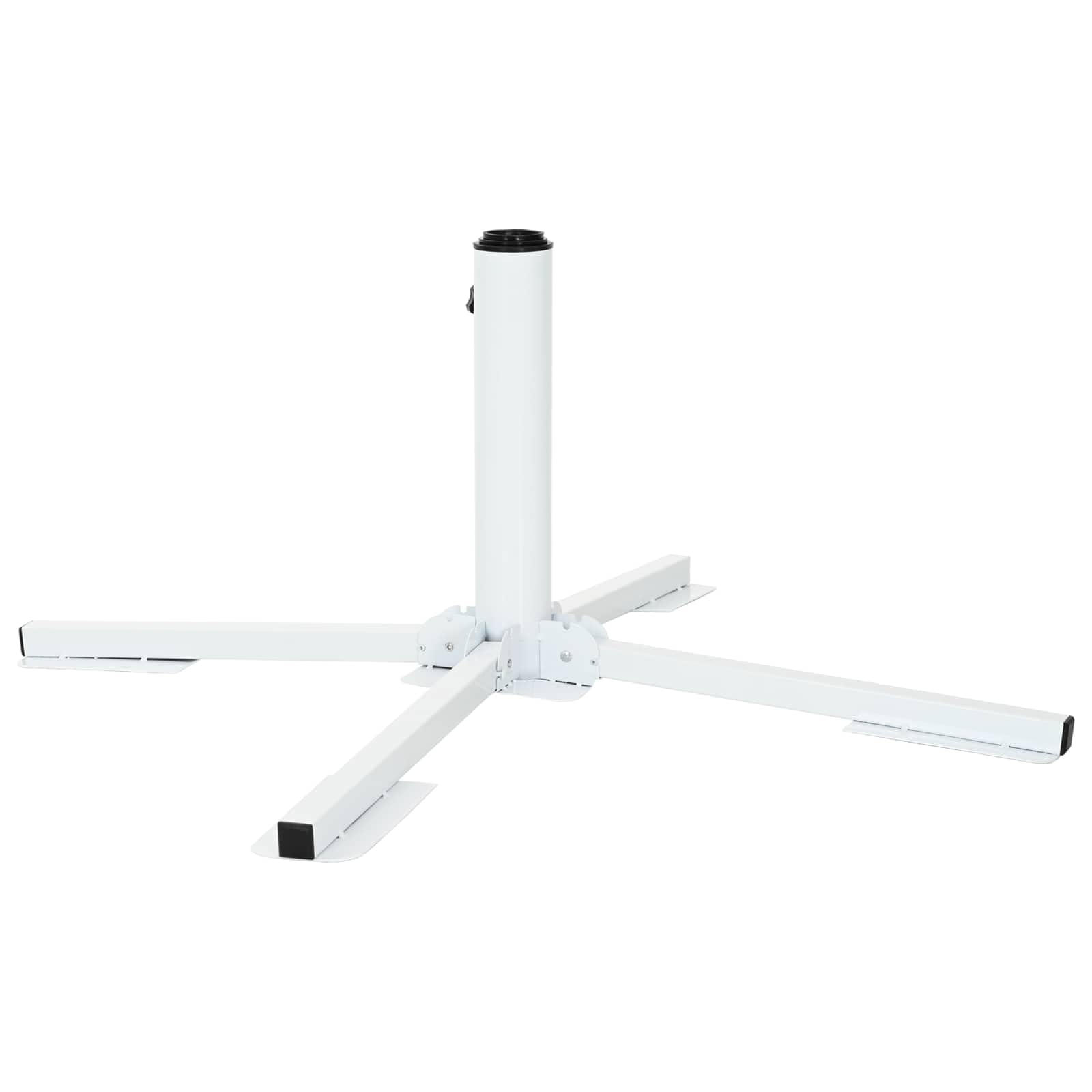 Supporto Ombrellone Bianco Acciaio Giardino