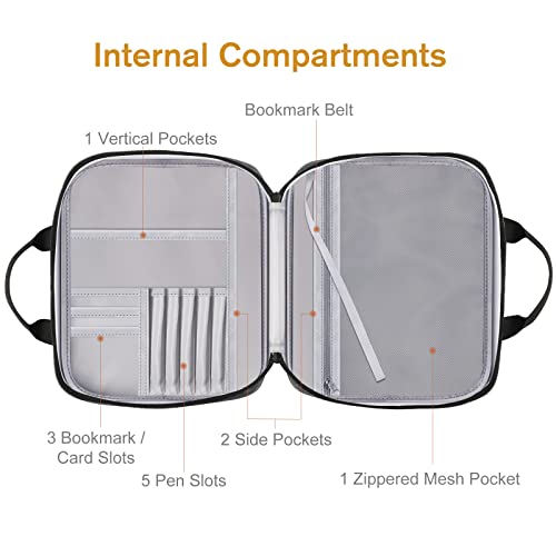 Finpac Extra Large Bible Cover, Carrying Book Case Church Bag Bible Protective With Handle And Zippered Pocket, Perfect Gift For Men Women, Gray #TOP3