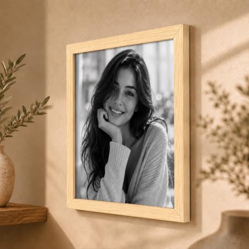 Image of Art Street Synthetic Wall Photo Frame, Bedroom, Office, Living Room (10 inches x 12 inches, Matted to 8 inches x 10 inch, Beige)