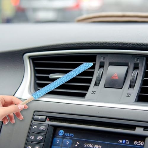 Image of 12 Pcs Mini Detail Duster Sticks Crevice Cleaning Tool Brush Microfiber Gap Dust Cleaner for Window, Fan, Blind and Car Vent