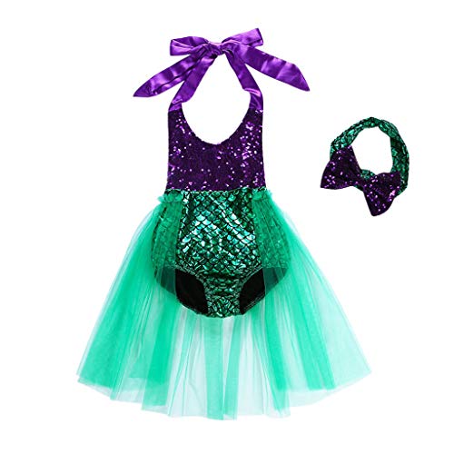 MEIbax Ragazza Costume da Bagno Swimsuit Senza Maniche in Tulle a Canotta Beachwear per Bambino Costumi da Bagn da Mare Piscina Estivo