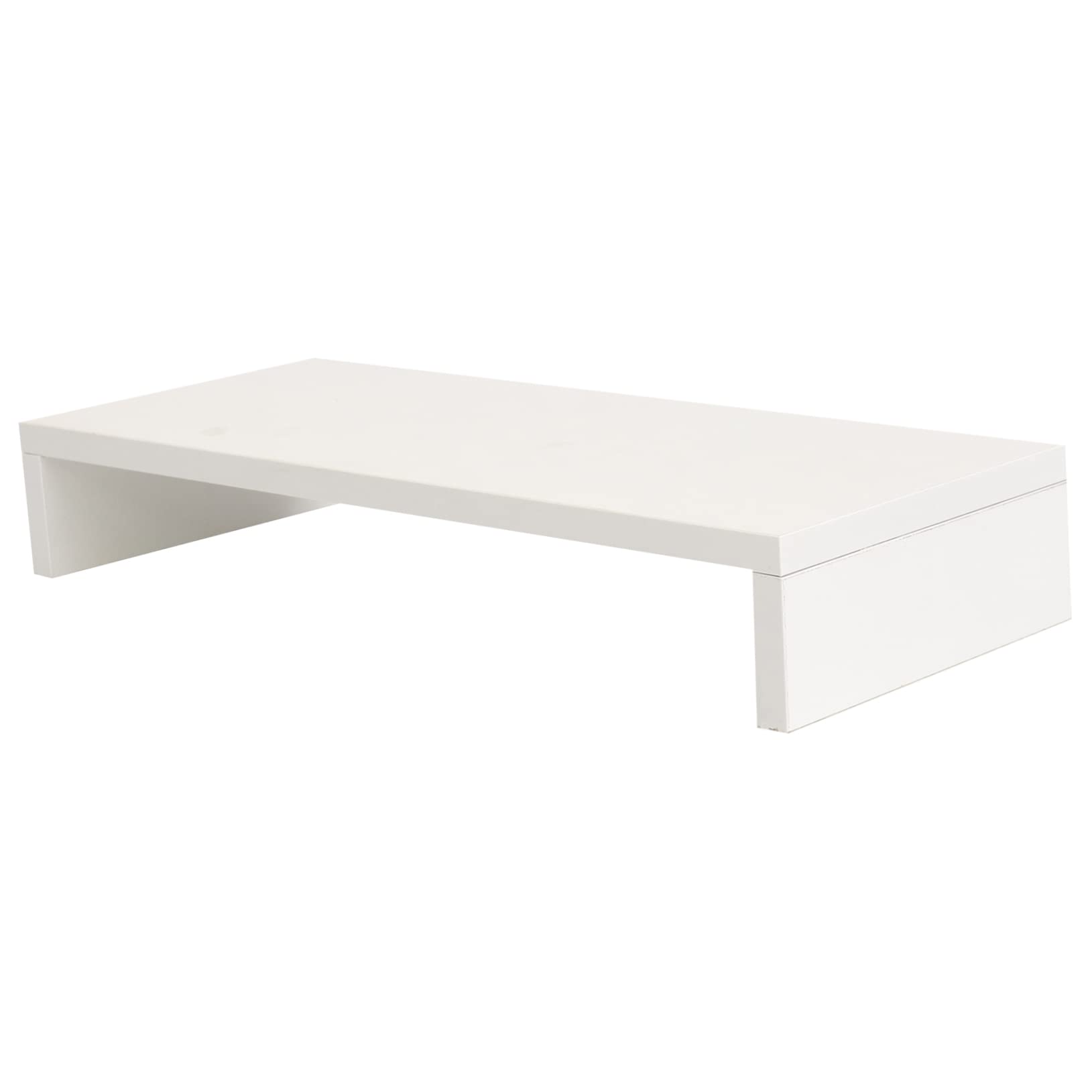 Support de moniteur de bureau moderne en bois blanc NUOBESTY réhausseur pour PC portable