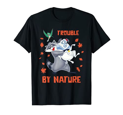 Disney Pocahontas Meeko Percy Flit Trouble By Nature T-Shirt
