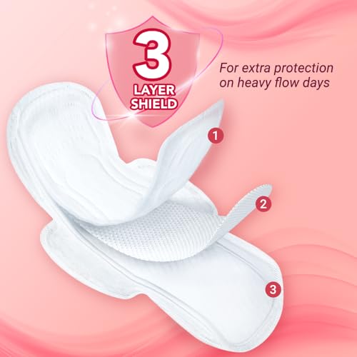 Image of NIINE Naturally Soft Ultra Thin XL+ Sanitary Napkins for Heavy Flow (Pack of 2) 30 Pads with Free Biodegradable Disposal Bags