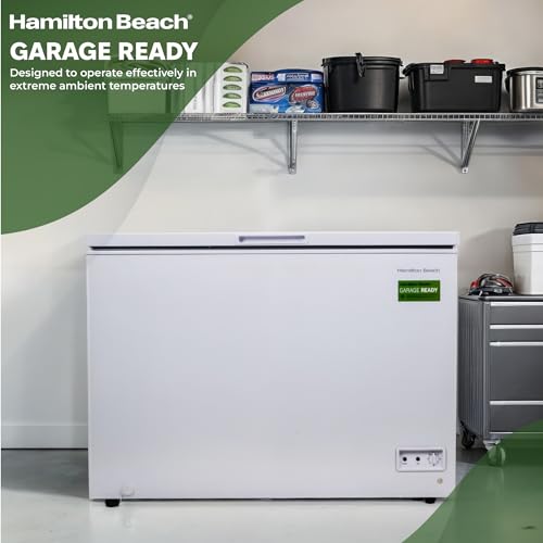 Hamilton Beach HBFRF1006 Chest Freezer-Adjustable Thermostat-Removable Vinyl Coated Wire Basket-Easy Defrost Drain-10 Cubic Feet, 10 cu ft, White (pack of 1) on Fridge.com