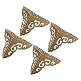 Photo Gallery babominimer auspicious cloud - protezioni angolari in ottone anticato, 4 pezzi, 6,5 cm, in ottone massiccio, decorative, per mobili, in bronzo vintage, con preforato Photo Gallery babominimer auspicious cloud - protezioni angolari in ottone anticato, 4 pezzi, 6,5 cm, in ottone massiccio, decorative, per mobili, in bronzo vintage, con preforato