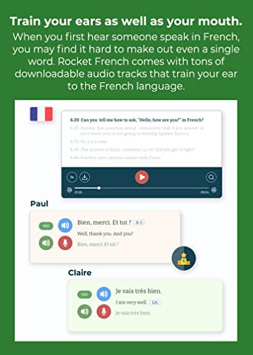 Rocket French Levels 1, 2 & 3 Bundle (2022 Edition): Learn French Online To An Advanced French Level. Get Instant Lifetime Access To The Most Comprehensive French Course. Pc, Mac, Android, Ios #TOP6