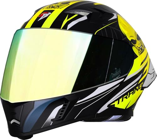 Image of Steelbird SBA-20 Strange ISI Certified Flip-Up Graphic Helmet for Men with Inner Silver Sunshield